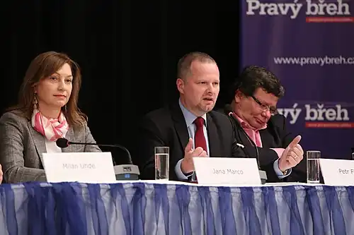 Beseda 25 let demokracie a budoucnost svobody think-tanku Pravý břeh (2014)