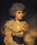 Elizabeth Foster, přítelkyně a sokyně vévodkyně z Devonshiru. Obraz od Joshuy Reynoldse.