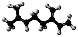 Model molekuly β-myrcenu