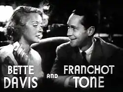 Hlavní představitelé filmu, Bette Davis a Franchot Tone