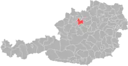 okres Linec-venkov na mapě Rakouska