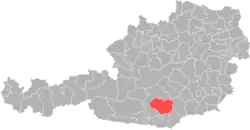 okres St. Veit an der Glan na mapě Rakouska