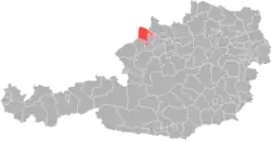 okres Schärding na mapě Rakouska