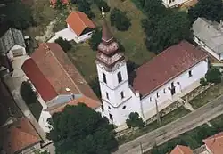 Letecký pohled na Biharkeresztes