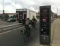 Sčítač v Dánsku ukazující čas a teplotu