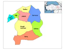Členění provincie na distrikty