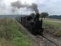 Vlak JHMD s lokomotivou U 46.001 u Blažejova