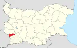 Obština na mapě Bulharska