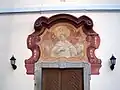 Eusebius Uherský, zakladatel řádu paulínů. Vstupní portál kláštera.