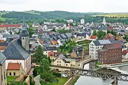 Pohled na město z hradní věže