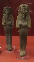 Vešebty vystavené ve skleněné vitríně