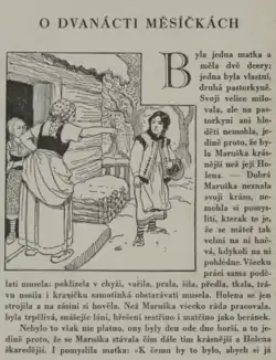 Ilustrace k pohádce od malíře Václava Čutty