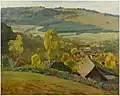 Bohumír Jaroněk Valašská krajina (olej, 1906)