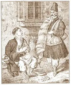 Bojkové jako obyvatelé Haliče, litografie z roku 1837