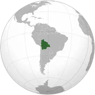 Poloha Bolívie