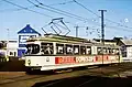Článková tramvaj Düwag na lince 2
