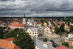 centrum města, pohled ze zámku