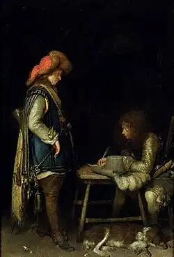 Důstojník diktuje dopis (1657–58)