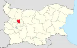 Obština na mapě Bulharska