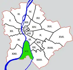 Csepel na mapě