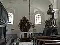Interiér evangelického kostela