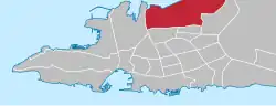 Poloha městské části na mapě Splitu