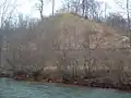 Část někdejší hráze South Fork Dam