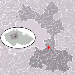 Březí na mapě