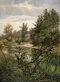 Václav Březina Potok ve vesnici (1890)