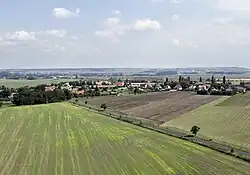 Obec Bříza od západu