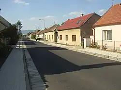 Průjezd obcí od jihu