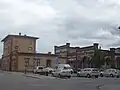 Vlevo správní budova, Porážka 206/4 a vpravo Dobytčí tržnice