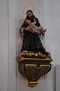 Socha sv. Antonína Paduánského s Ježíškem