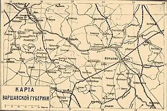 Mapa gubernie (po roce 1906)