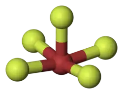 Kuličkový model fluoridu bromičného