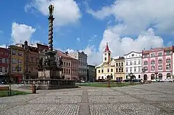Mírové náměstí, sloup Panny Marie (2009)