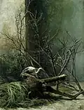 Josef Antonín Brousil Čáp ve větvích (1891)