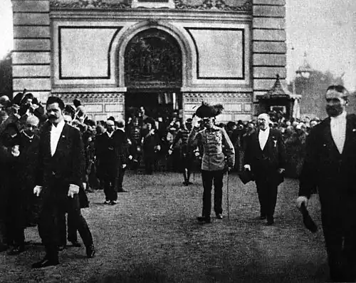 František Josef na Jubilejní výstavě v roce 1891