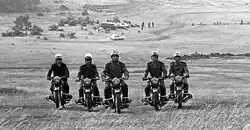 Budaörs, Farkashegyi motokrosová trať, policejní motorkáři, 1974