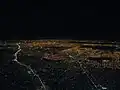 Noční letecký snímek metropolitní oblasti Gran Buenos Aires