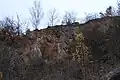 Buližníkové skalní výchozy s bývalými lomy