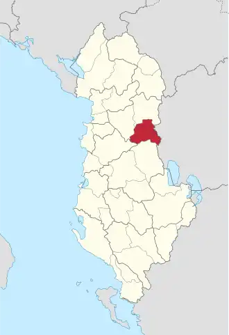 Obec Bulqizë na mapě