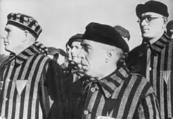 Vězni v roce 1936 během nástupu[p. 1]