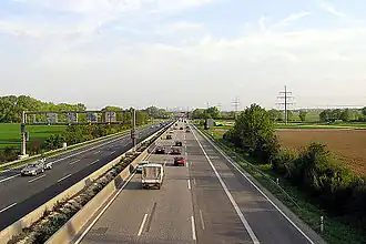Dálnice A5 (Německo) u Frankfurtu nad Mohanem.