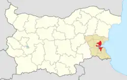 Obština na mapě Bulharska
