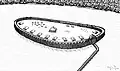 Hrad Fischerinsel nedaleko Neubrandenburgu v Meklenbursku kolem roku 1150