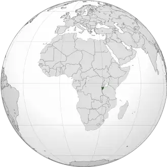 Poloha Burundi