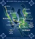 Autobusové linky na severních ostrovech