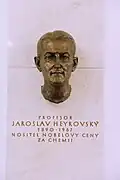 Busta prof. Heyrovského ve vestibulu