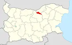 Obština na mapě Bulharska